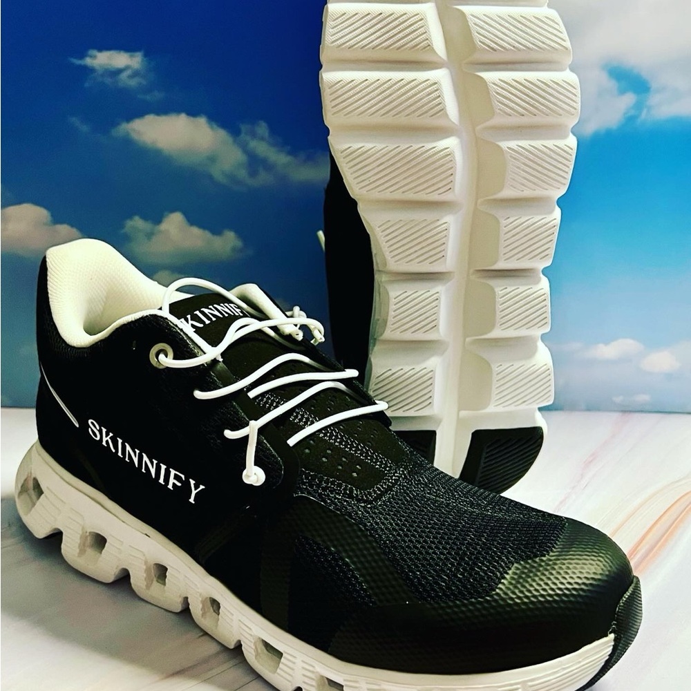 SKINNIFY Women’s Black/White Athletic Shoes
